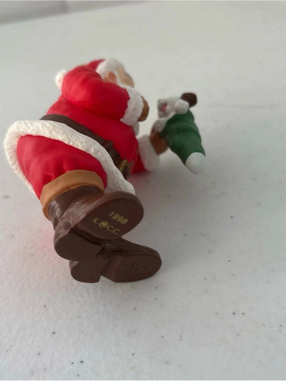 Hallmark Keepsake New Christmas Friend 1998 Santa Hushing Puppy Ornament MIB